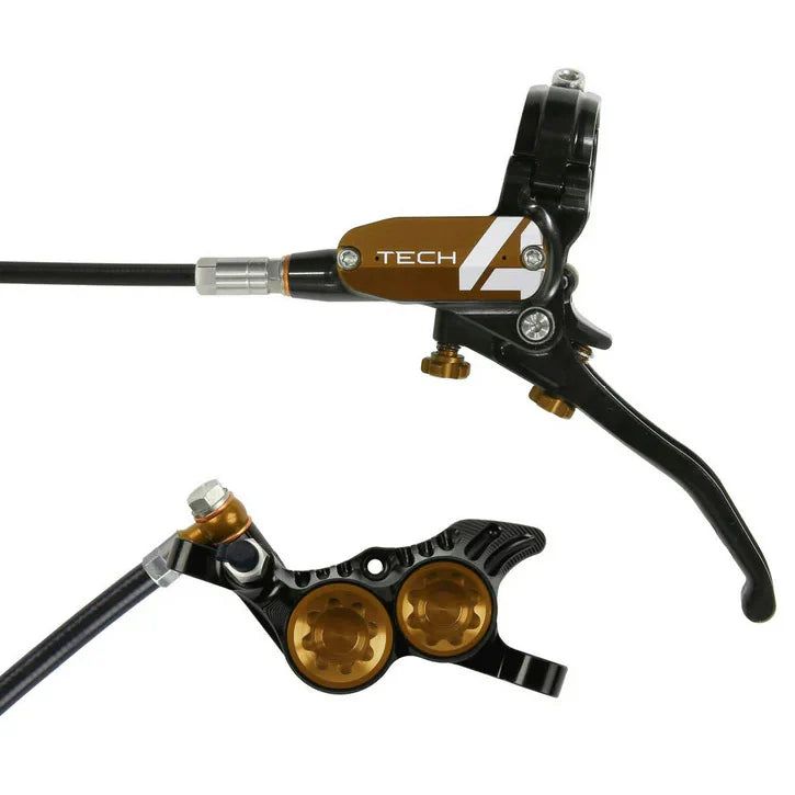 Hope Tech 4 V4 Disc Brake - Left - Black/ Bronze