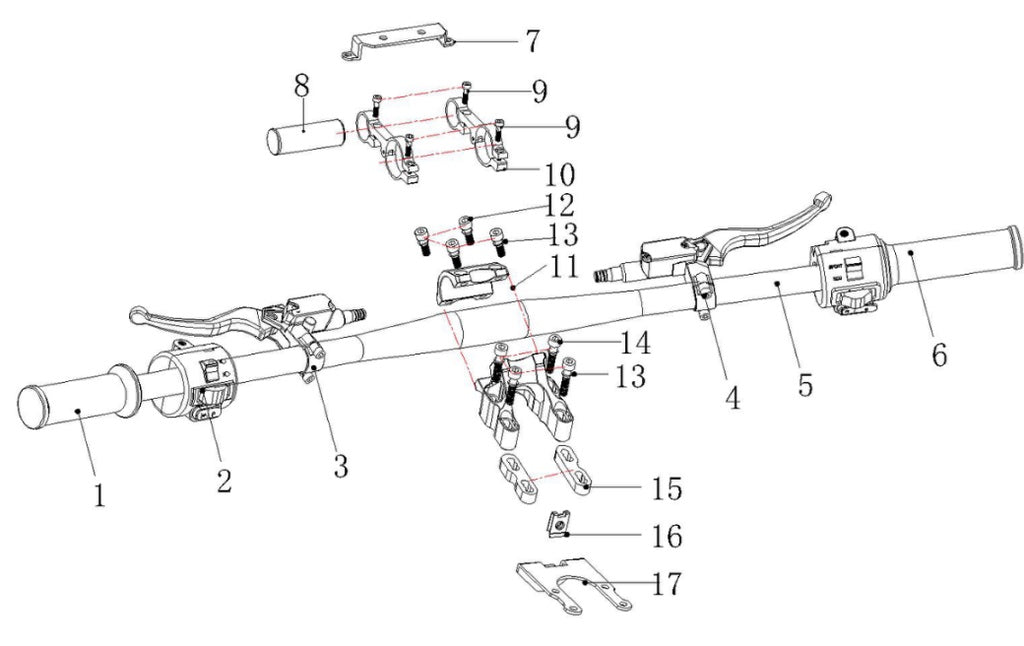 Rawrr Mantis Left Handlebar Switch Assembly – OEM Control Unit | Light, Horn, Mode Selector