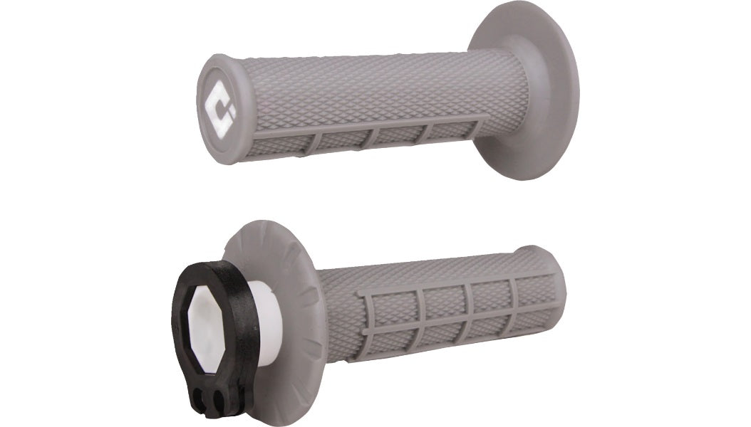 ODI  Waffle Lock-On Grips Grips - MX - Half Waffle - Soft Gray PU 0630-2271 H36HWGV2