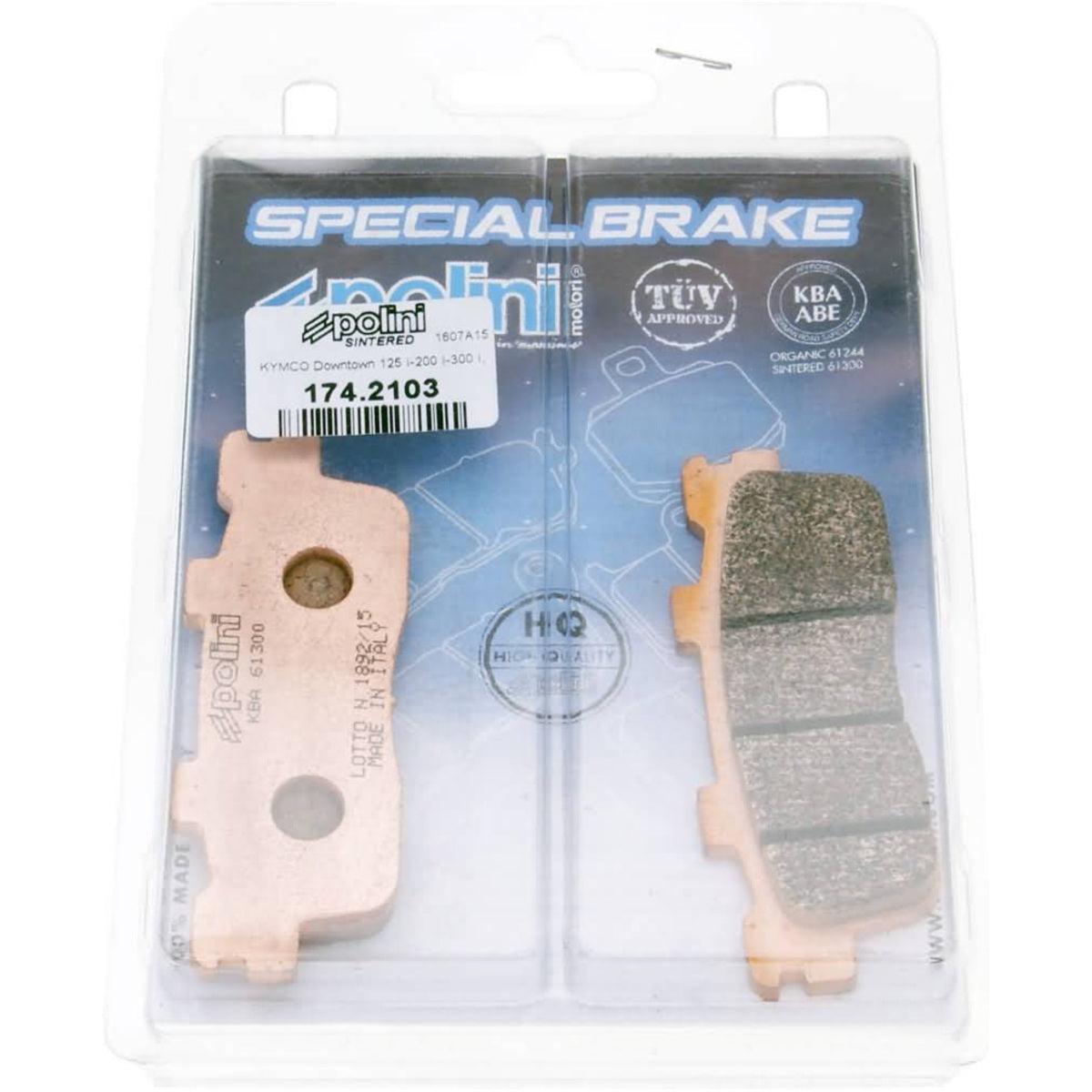 Polini Brake Pad Set – OEM Performance Scooter Replacement (174.2103)