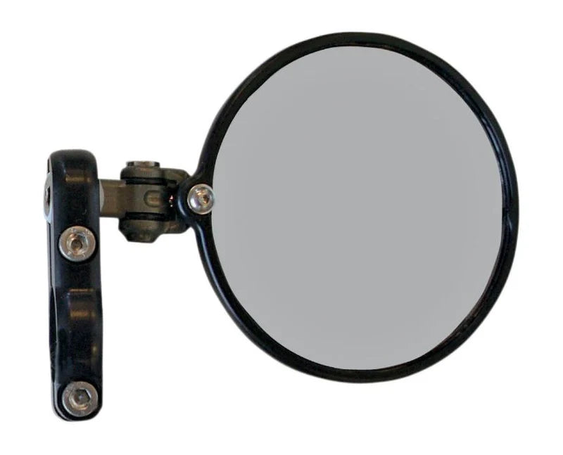 CRG Hindsight LS Bar-End Mirror – Black - Right | Folding Motorcycle Mirror