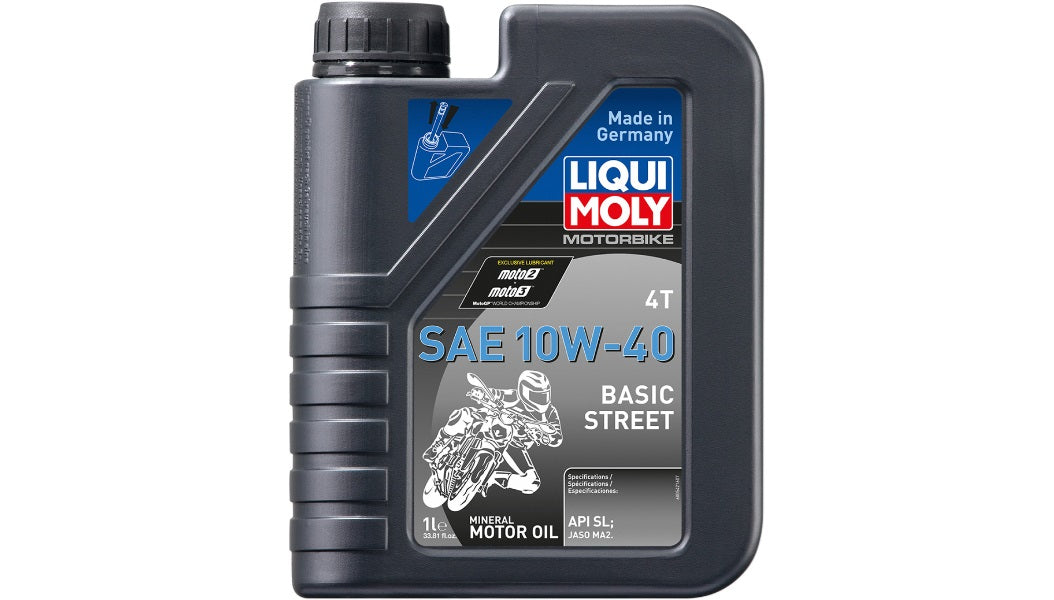 LIQUI MOLY Basic Street 4T Engine Oil Basic Street 4T Oil - 10W-40 - 1 Liter