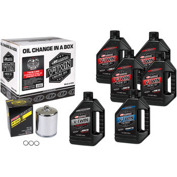 Twin Cam Synthetic 20W-50 Oil Change Kit - Chrome Filter maxima