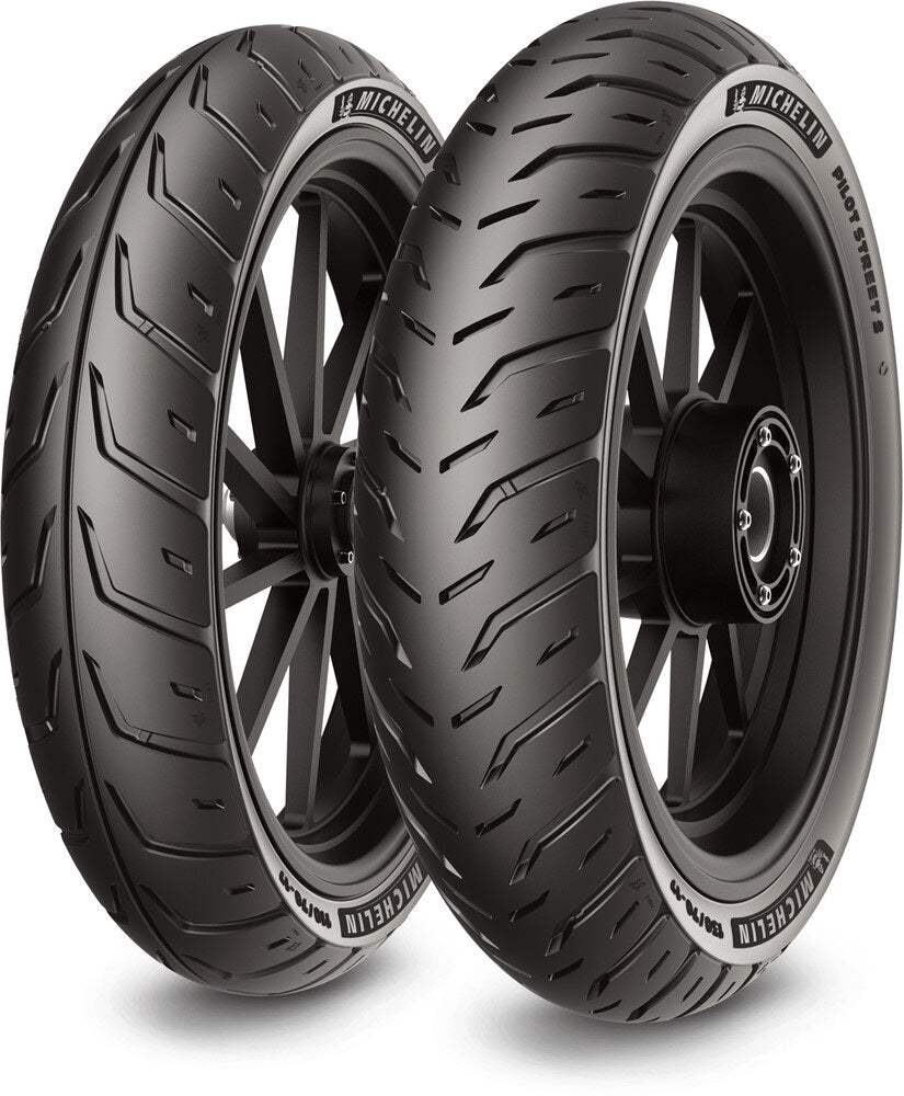 Michelin Pilot Street 2 Tire – 80/90-17 (50S) | Front & Rear | Reinforced Tubeless
