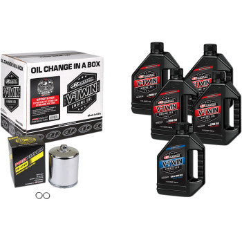 Sportster Synthetic 20W-50 Oil Change Kit - Chrome Filter maxima