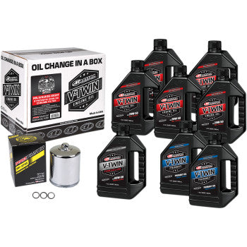 M8 Synthetic 20W-50 Oil Change Kit - Chrome Filter maxima
