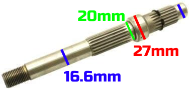 Final Drive Shaft – 125cc / 150cc GY6 4-Stroke Engines | 197mm