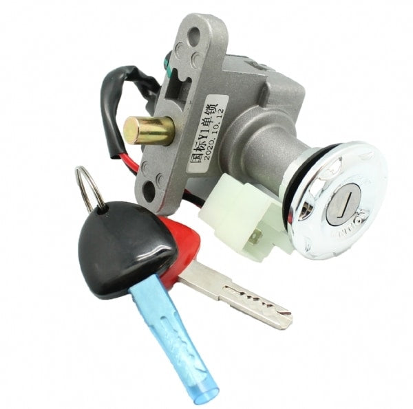 E-Force Y1 Key and Lock Set | OEM Ignition Switch & Seat Lock Assembly for Electric Scooter/ Bicycle