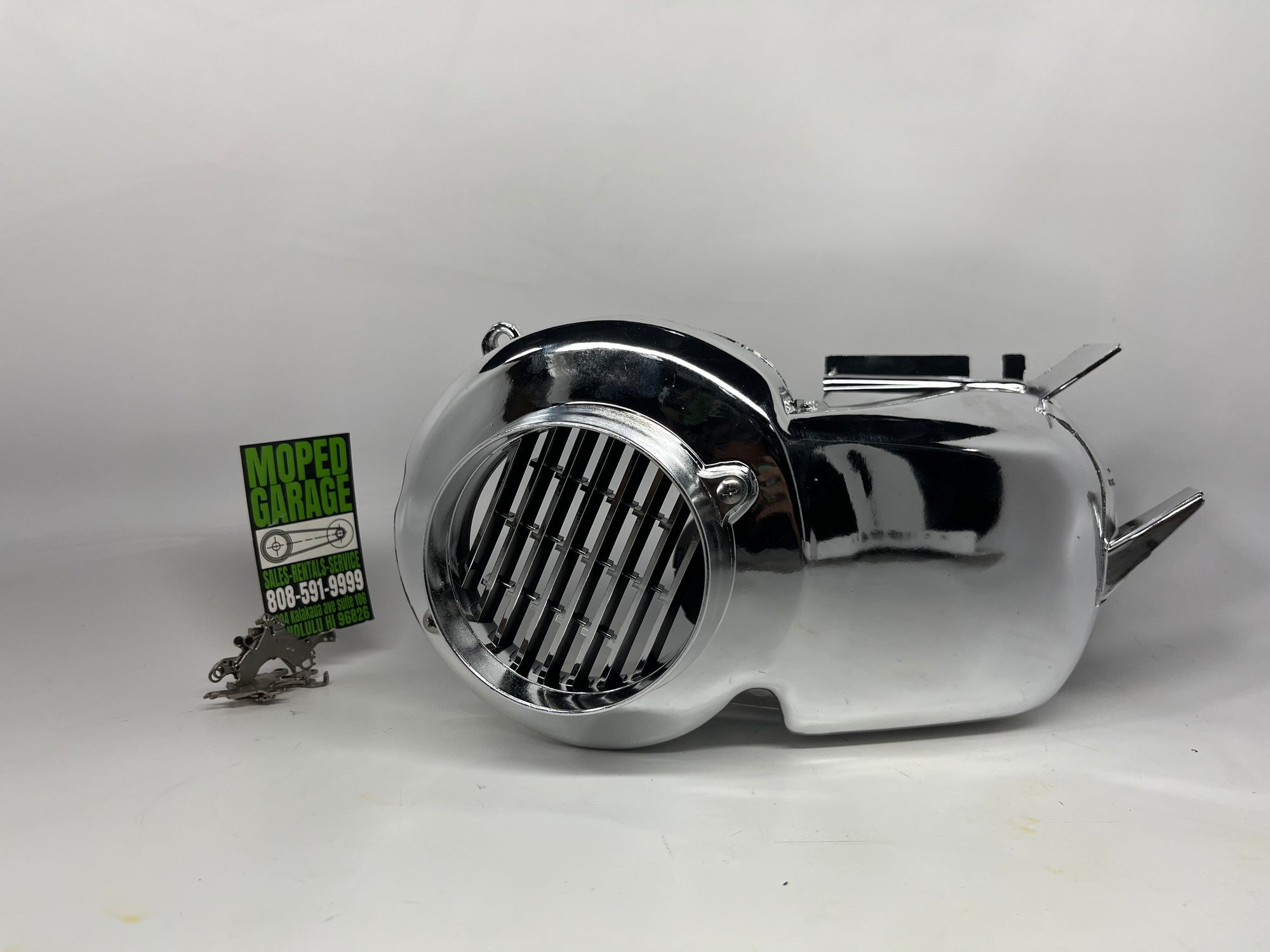 SYM Chrome Fan Cover Assembly – Engine Cooling Shroud | Part No. 1961A-F01-000