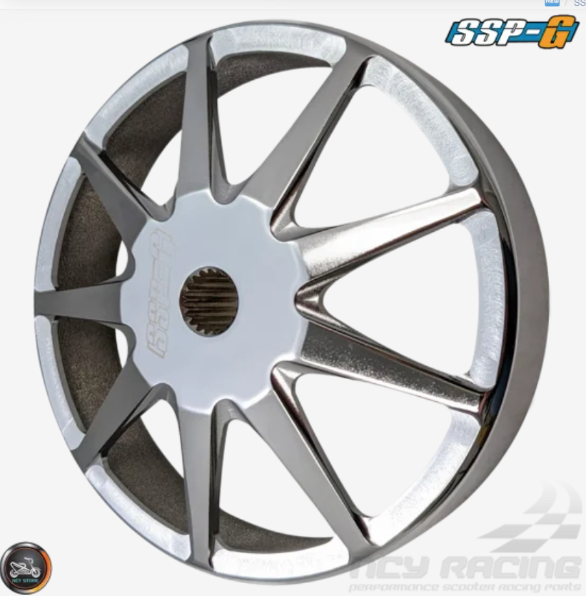 SSP-G Chrome Racing Clutch Bell – 9-Spoke High-Performance CVT Bell