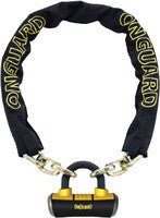 ONGUARD MASTIFF 8019L CHAIN WITH BOXER U-LOCK BLK/YEL 6 FT
