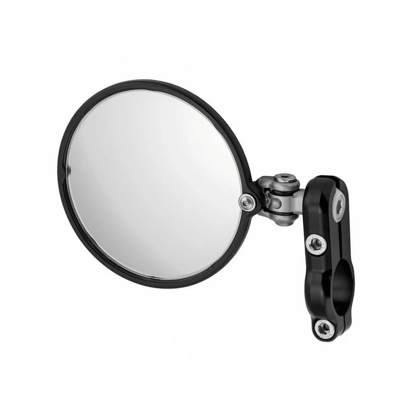 CRG Hindsight LS Bar-End Mirror – Black - Left | Folding Motorcycle Mirror
