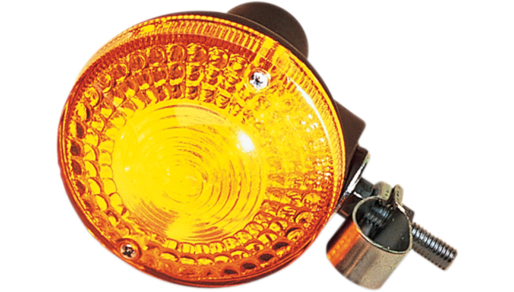 K&S Technologies Turn Signal – OEM Replacement for Yamaha XT/DT Series | Amber Lens, Black Housing – 12V Front Signal Light
