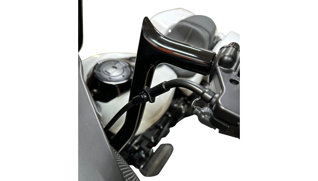 Fat Baggers Inc. EZ Install Upper Clutch Cable +6" – FLHX / FLTR SE – Black Vinyl | No-Tool Adjustment | Made in USA – 0662-1235
