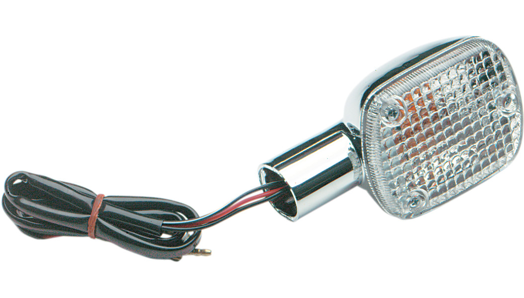K&S Front Turn Signal Clear Lens Chrome for Honda Rebel Shadow Magna Nighthawk