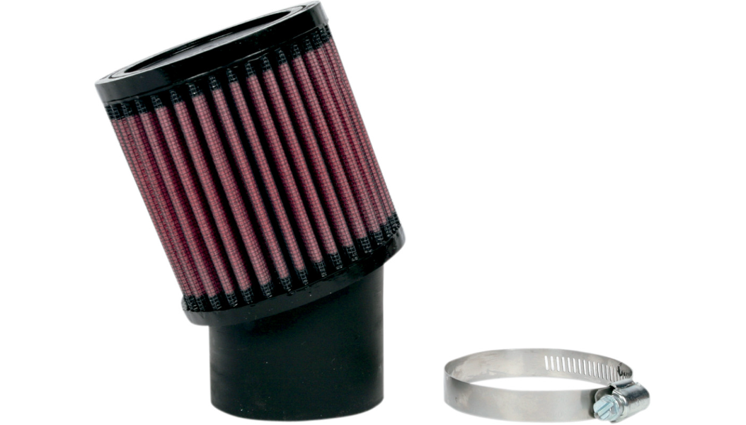 K&N RU-175 Universal Clamp-On Air Filter – 20° Angled Flange | Washable Cotton Gauze Performance Filter