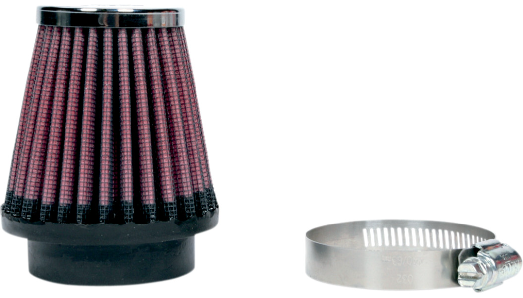 K&N RC-106 Universal Clamp-On Air Filter – 49mm Centered Flange | Washable Cotton Gauze Performance Filter