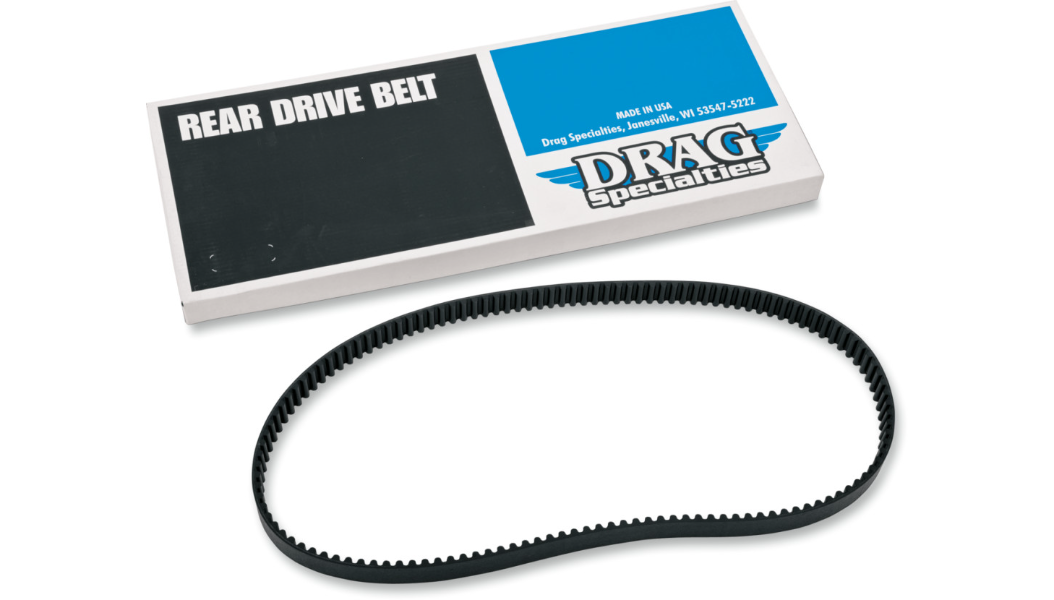 Drag Specialties Rear Drive Belt – 133 Tooth / 1-1⁄8" | Carbon Fiber Reinforced Belt 1204-0051 for Harley-Davidson Dyna Models