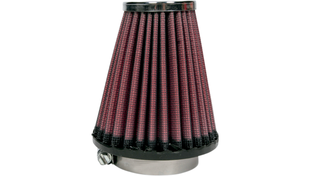 K&N RC-120 Universal Clamp-On Air Filter – 52.5mm Centered Flange | Washable Cotton Gauze Performance Filter