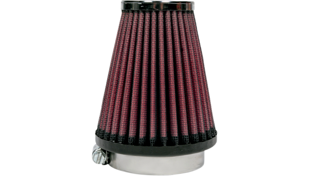 K&N RC-125 Universal Clamp-On Air Filter – 57mm Centered Flange | Washable Cotton Gauze Performance Filter