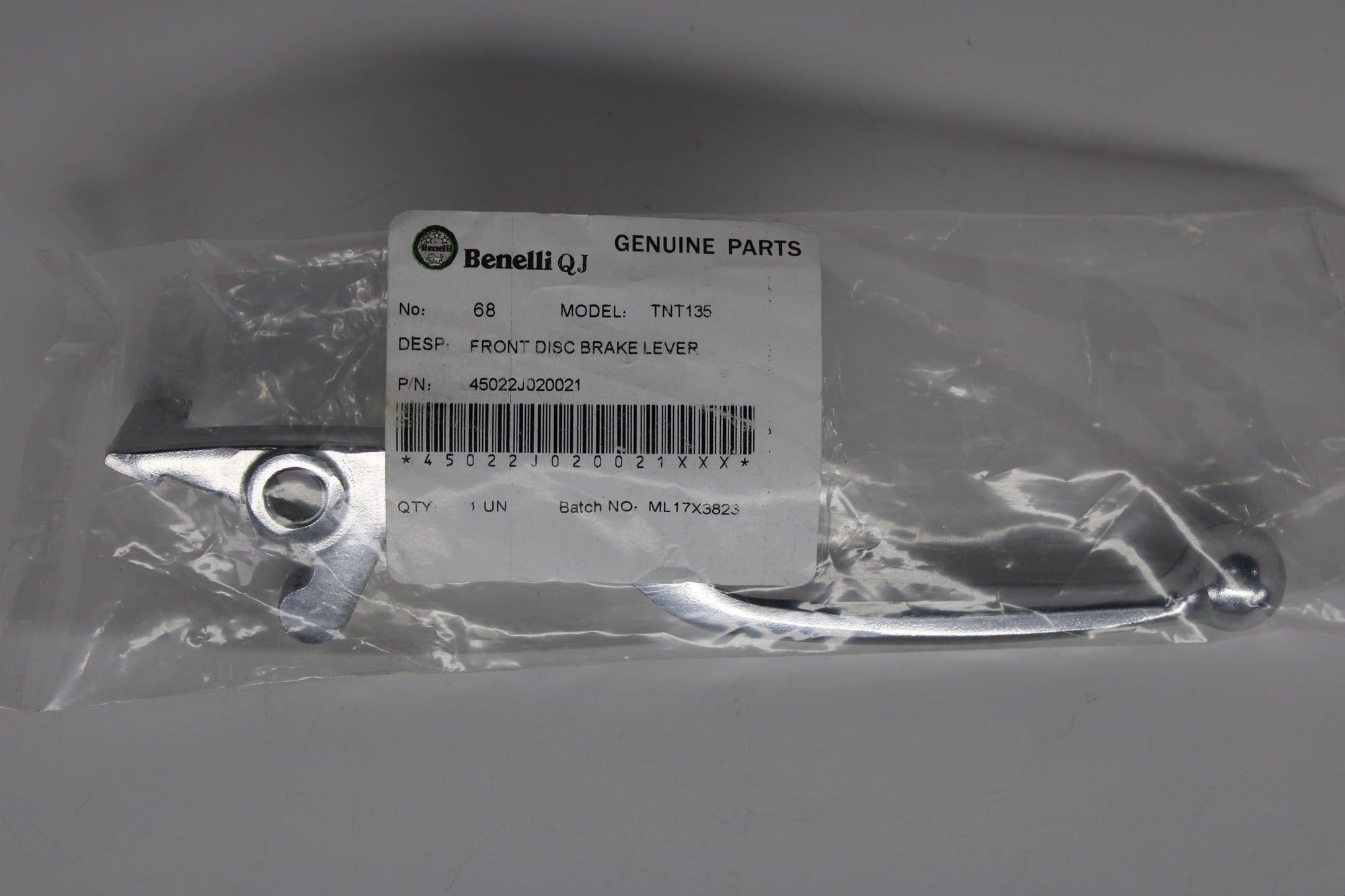 Benelli TNT135 Right Brake Lever – OEM Front Brake Lever | 45022J020021