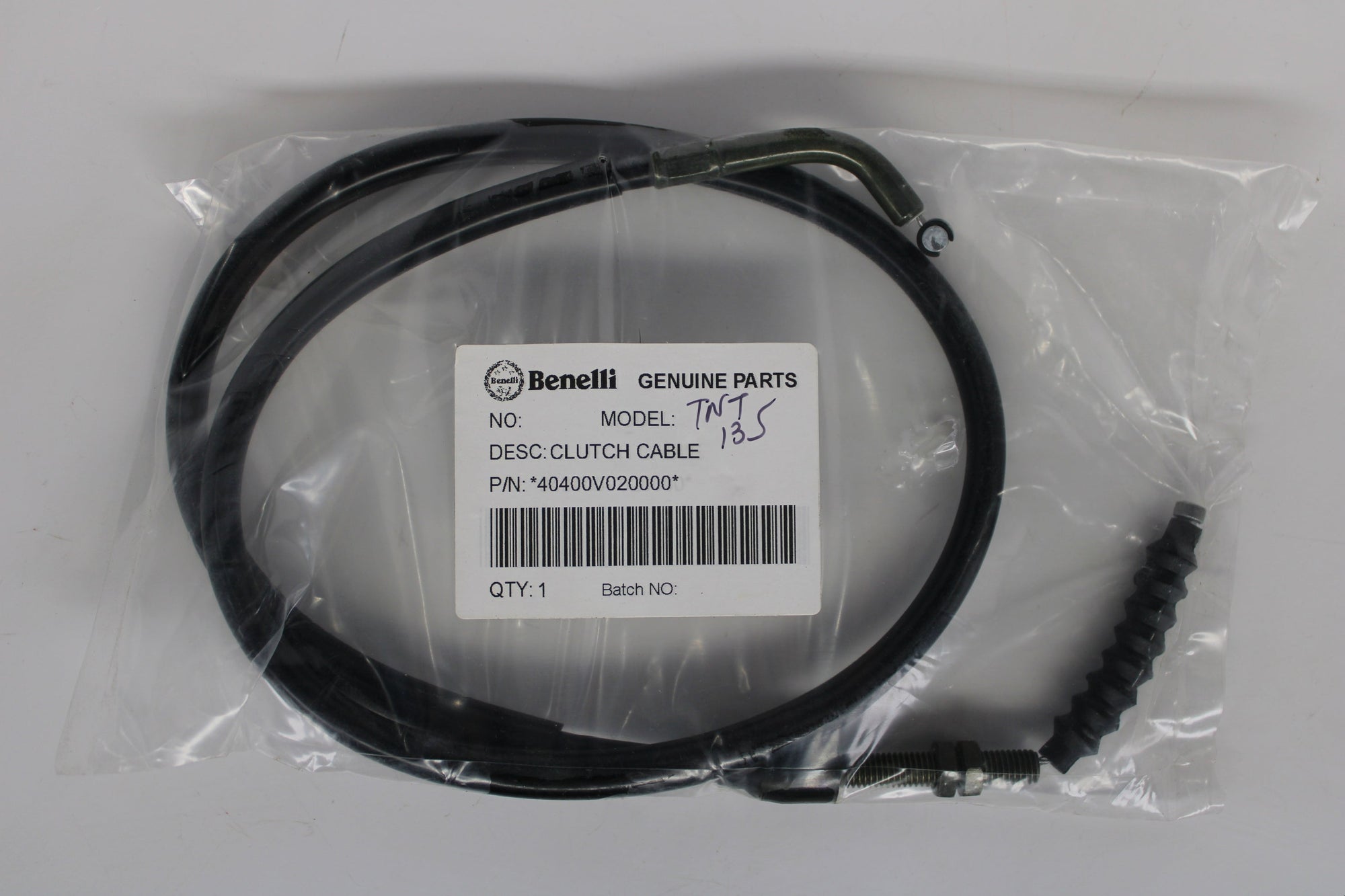 Benelli TNT135 Clutch Cable – OEM Replacement | 40400V020000