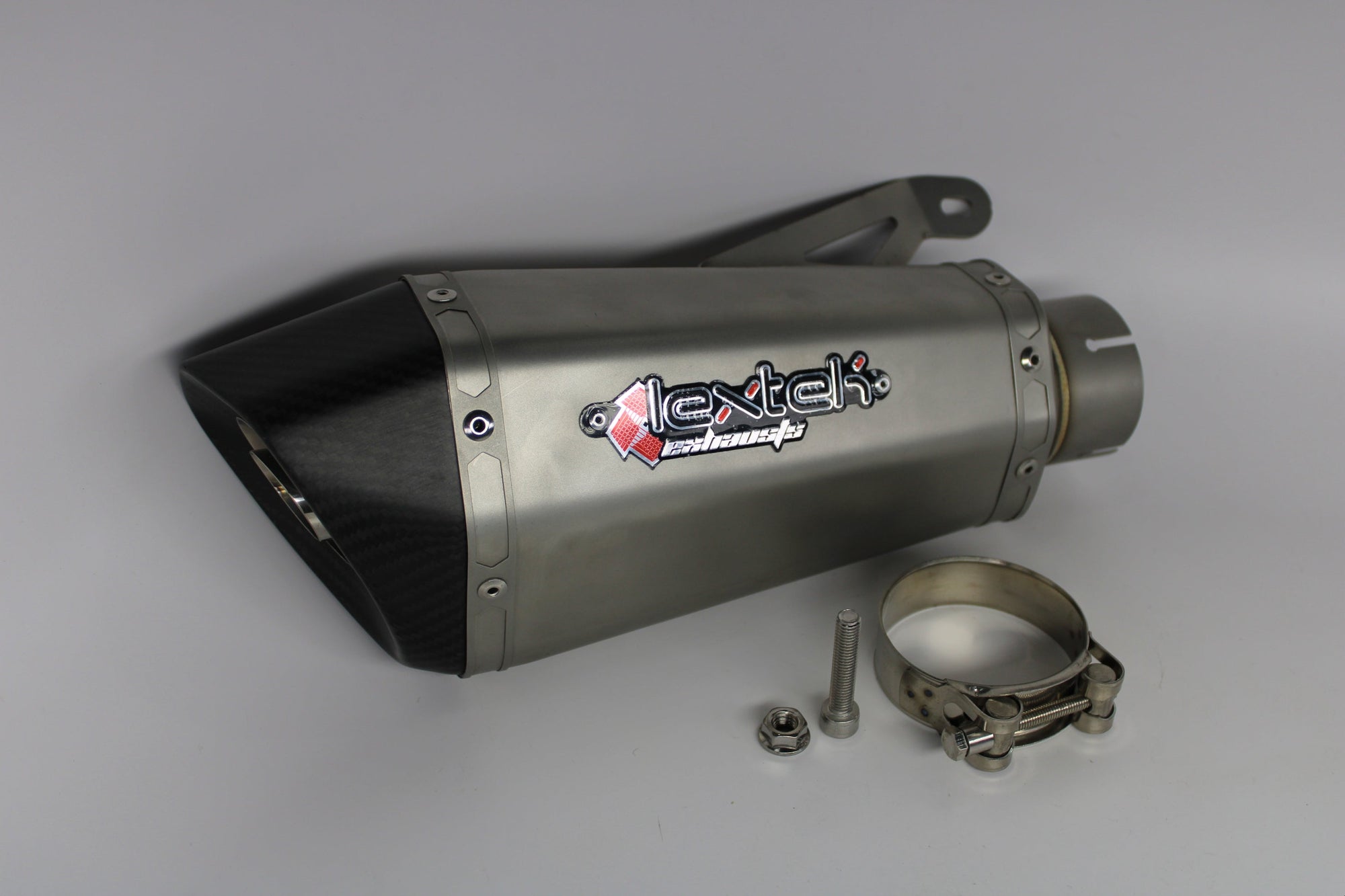Lextek XT10 TI Look Hex Silencer – 60mm Exhaust Slip-On | Universal Fit | Part 213327