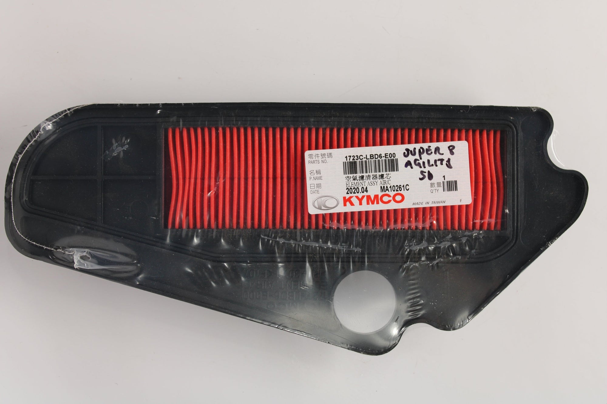 KYMCO Air Filter – Super 8 / Agility / Vitality 50 OEM Air Cleaner Element 1723C-LBD6-E00