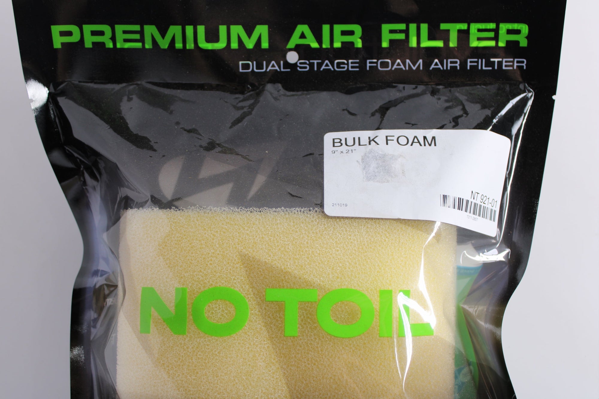 No-Toil Bulk Foam Air Filter Sheet 9" x 21" – High-Flow Filter Foam | NT 921-01